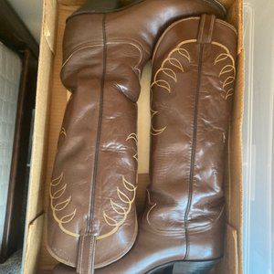 VINTAGE TONY LAMA COWBOY BOOTS mens 9.5 Excellent